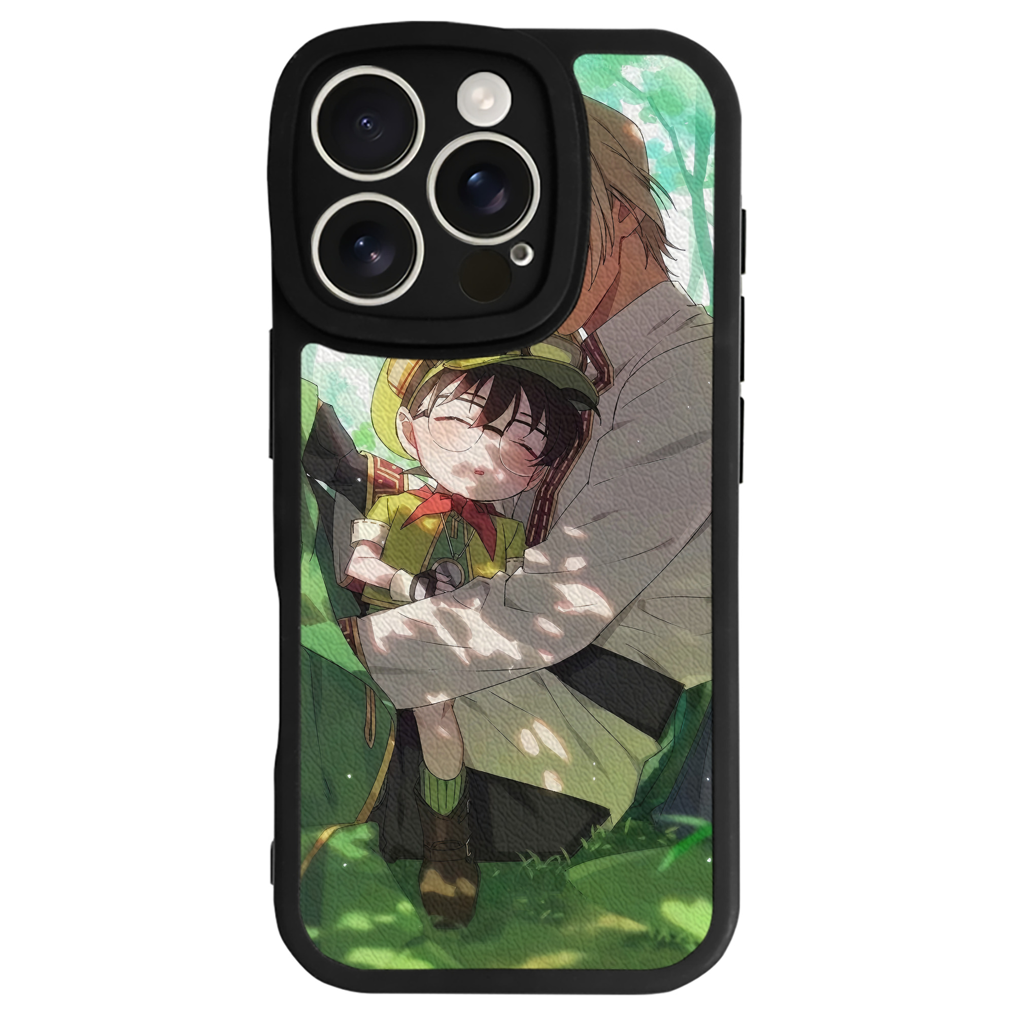 （画像用） 名探偵コナン Detective Conan 【iPhone 16シリーズ対応】シリコンスマホケース（レザー調） 材質：シリコン
